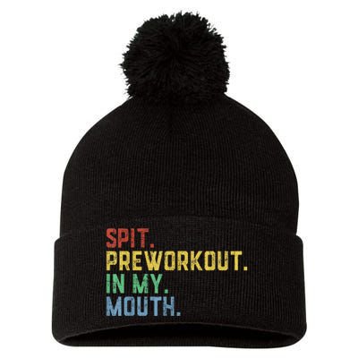 Spit Preworkout In My Mouth Pom Pom 12in Knit Beanie