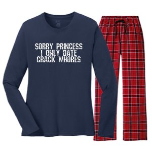 Sorry Princess I Only Date Women's Long Sleeve Flannel Pajama Set 