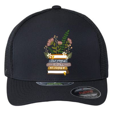 Slow Progress Is Still Progress Book Lover Flexfit Unipanel Trucker Cap