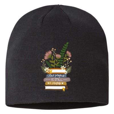 Slow Progress Is Still Progress Book Lover Sustainable Beanie