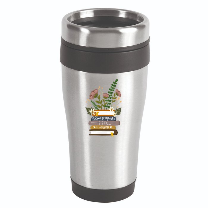 Slow Progress Is Still Progress Book Lover 16oz Travel Tumbler