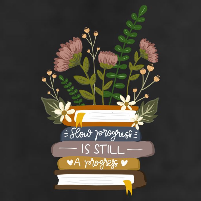 Slow Progress Is Still Progress Book Lover 25L Jumbo Tote