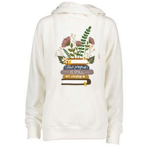 Slow Progress Is Still Progress Book Lover Womens Funnel Neck Pullover Hood