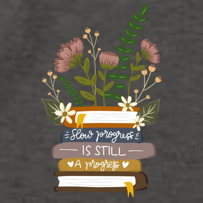 Slow Progress Is Still Progress Book Lover Vector Backpack