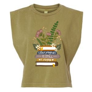 Slow Progress Is Still Progress Book Lover Garment-Dyed Women's Muscle Tee