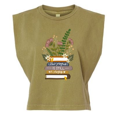 Slow Progress Is Still Progress Book Lover Garment-Dyed Women's Muscle Tee