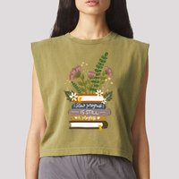 Slow Progress Is Still Progress Book Lover Garment-Dyed Women's Muscle Tee