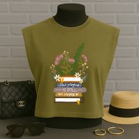 Slow Progress Is Still Progress Book Lover Garment-Dyed Women's Muscle Tee