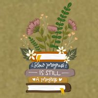 Slow Progress Is Still Progress Book Lover Garment-Dyed Women's Muscle Tee