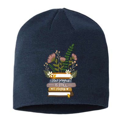 Slow Progress Is Still Progress Book Lover Sustainable Beanie