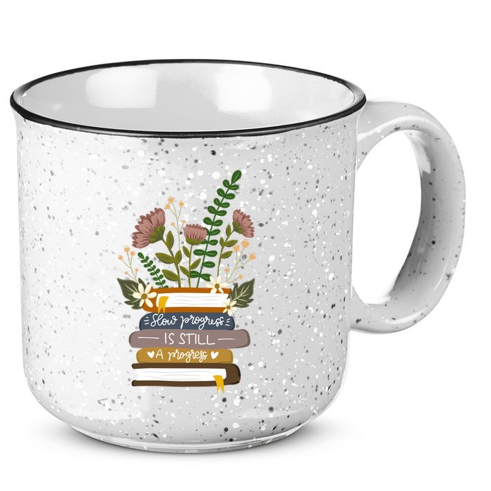 Slow Progress Is Still Progress Book Lover 15oz Campfire Ceramic Mug