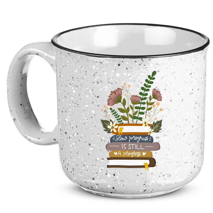 Slow Progress Is Still Progress Book Lover 15oz Campfire Ceramic Mug
