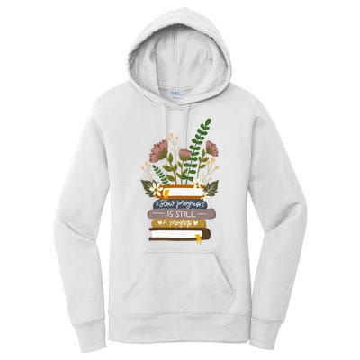 Slow Progress Is Still Progress Book Lover Women's Pullover Hoodie