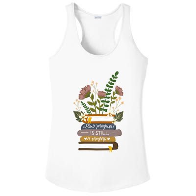 Slow Progress Is Still Progress Book Lover Ladies PosiCharge Competitor Racerback Tank