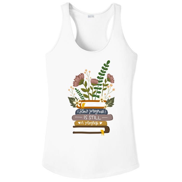 Slow Progress Is Still Progress Book Lover Ladies PosiCharge Competitor Racerback Tank