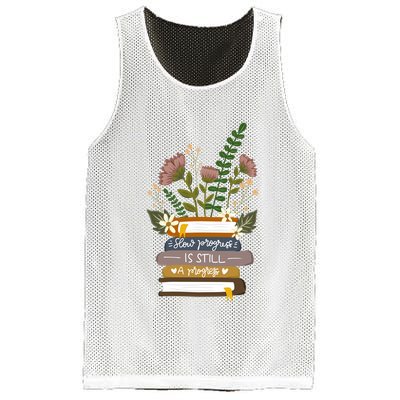 Slow Progress Is Still Progress Book Lover Mesh Reversible Basketball Jersey Tank