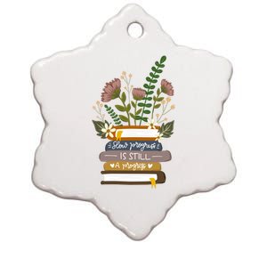 Slow Progress Is Still Progress Book Lover Ceramic Star Ornament