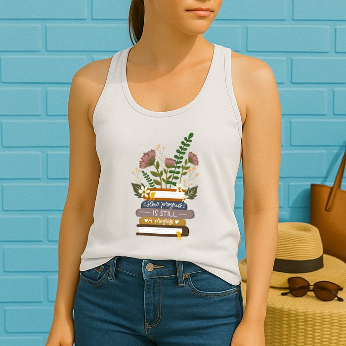 Slow Progress Is Still Progress Book Lover Womens Tank Top