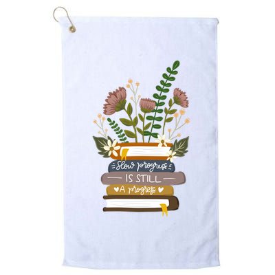 Slow Progress Is Still Progress Book Lover Golf Towel