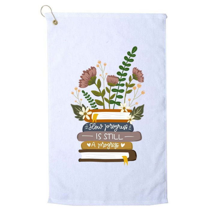 Slow Progress Is Still Progress Book Lover Golf Towel