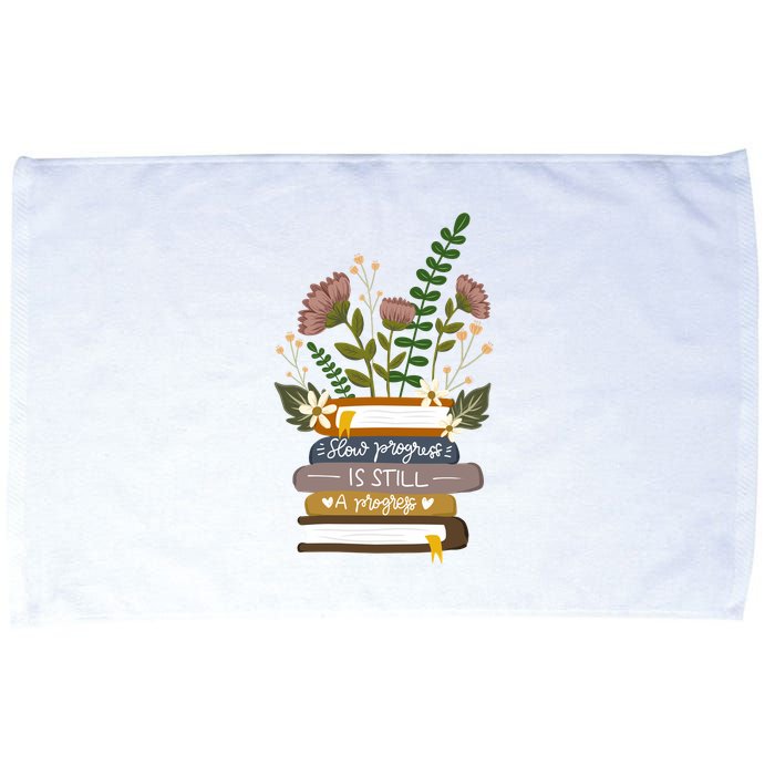 Slow Progress Is Still Progress Book Lover Microfiber Hand Towel