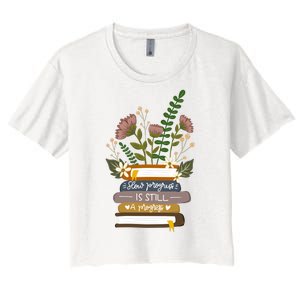 Slow Progress Is Still Progress Book Lover Women's Crop Top Tee