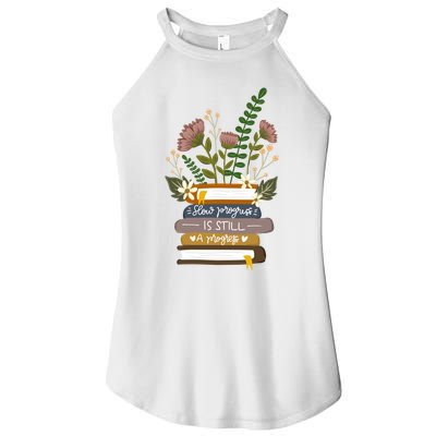Slow Progress Is Still Progress Book Lover Women's Perfect Tri Rocker Tank