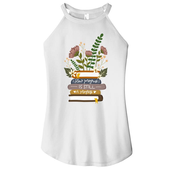 Slow Progress Is Still Progress Book Lover Women's Perfect Tri Rocker Tank