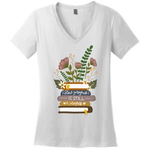 Slow Progress Is Still Progress Book Lover Women's V-Neck T-Shirt