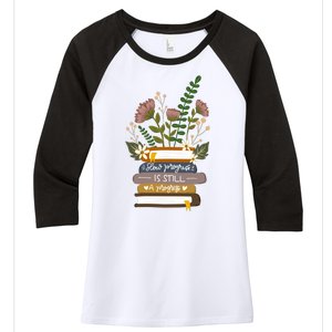 Slow Progress Is Still Progress Book Lover Women's Tri-Blend 3/4-Sleeve Raglan Shirt