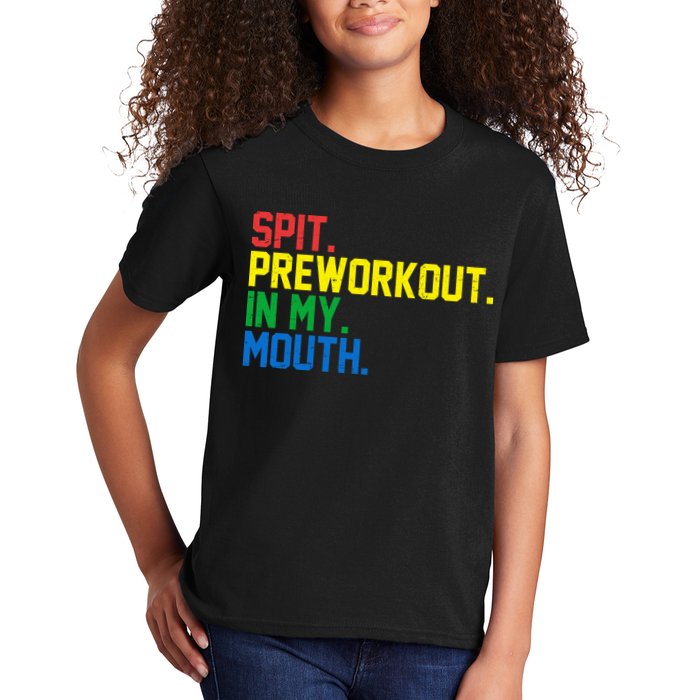 Spit Preworkout In My Mouth Retro Color Kids T-Shirt