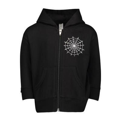 Spider Web Halloween Toddler Zip Fleece Hoodie