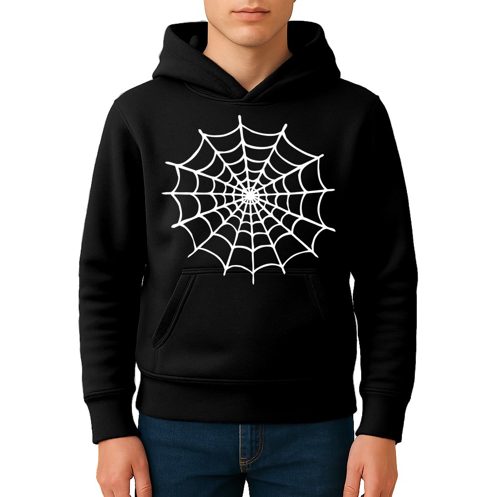 Spider Web Halloween Kids Hoodie