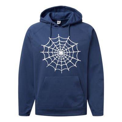 Spider Web Halloween Performance Fleece Hoodie