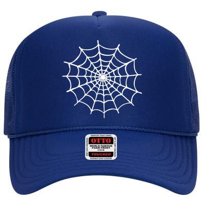 Spider Web Halloween High Crown Mesh Back Trucker Hat