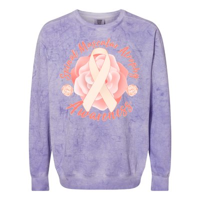 Spinal Muscular Atrophy Awareness Colorblast Crewneck Sweatshirt