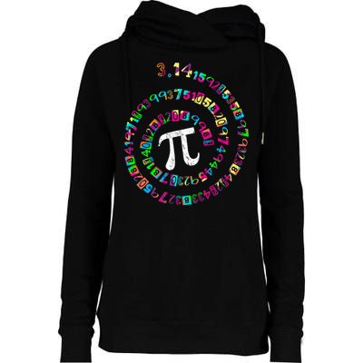 Spiral PI Day 3.14 Womens Funnel Neck Pullover Hood