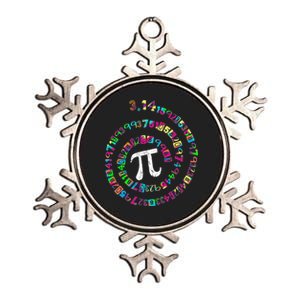 Spiral PI Day 3.14 Metallic Star Ornament