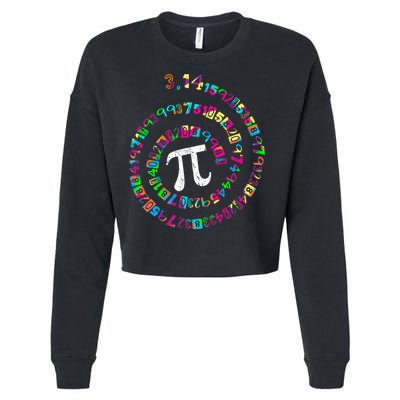 Spiral PI Day 3.14 Cropped Pullover Crew