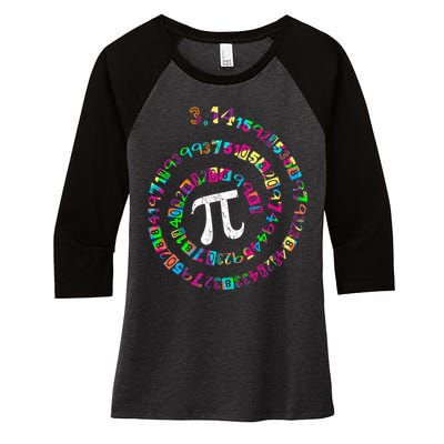 Spiral PI Day 3.14 Women's Tri-Blend 3/4-Sleeve Raglan Shirt