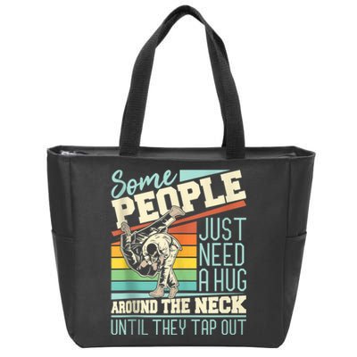 Some People Just Need A Hug Mma Bjj Zip Tote Bag