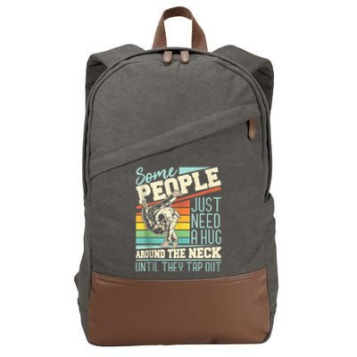 Some People Just Need A Hug Mma Bjj Cotton Canvas Backpack