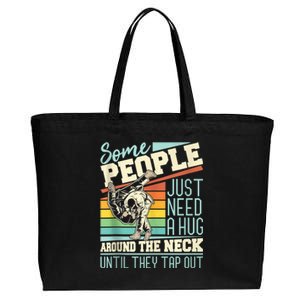 Some People Just Need A Hug Mma Bjj Cotton Canvas Jumbo Tote