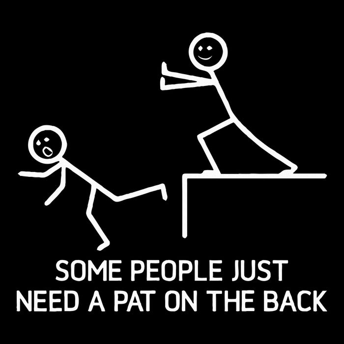 Some People Just Need A Pat On The Back Adult Humor Sarcasm Sustainable Bucket Hat