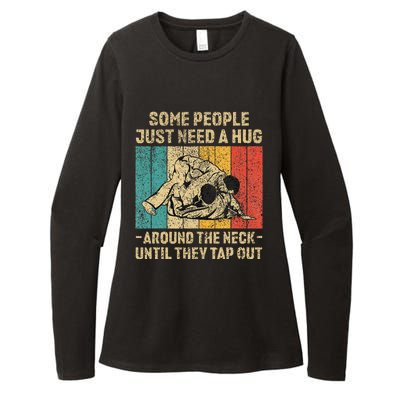 Some People Just Need A Hug Vintage Jiu Jitsu Womens CVC Long Sleeve Shirt