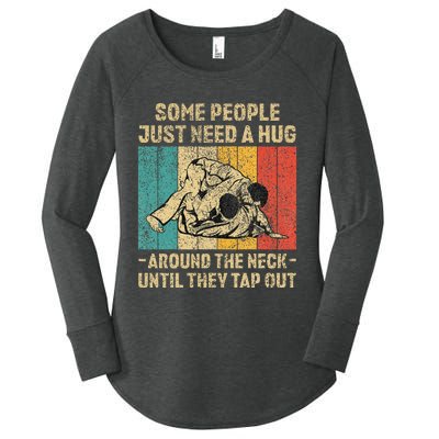 Some People Just Need A Hug Vintage Jiu Jitsu Women's Perfect Tri Tunic Long Sleeve Shirt