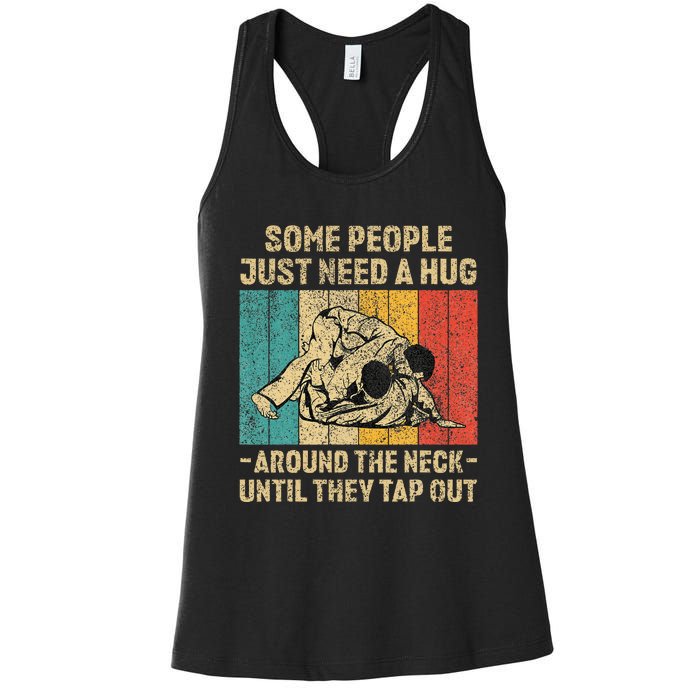 Some People Just Need A Hug Vintage Jiu Jitsu Women's Racerback Tank