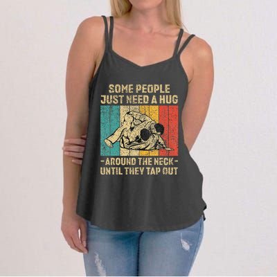 Some People Just Need A Hug Vintage Jiu Jitsu Women's Strappy Tank