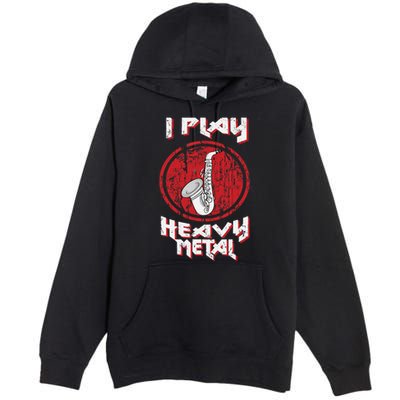 Saxophone Player Jazz Music Big Band Saxophone Premium Pullover Hoodie