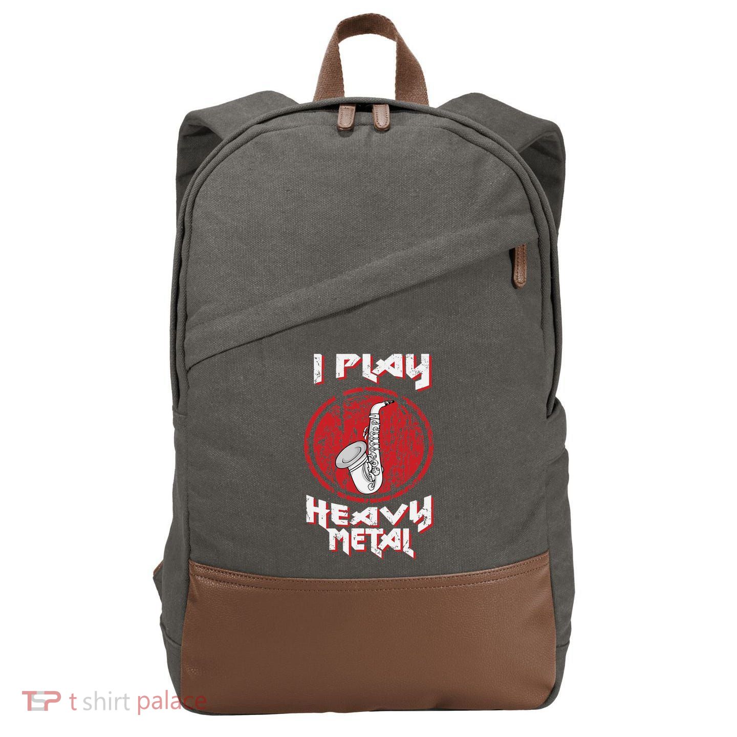 Saxophone Player Jazz Music Big Band Saxophone Cotton Canvas Backpack